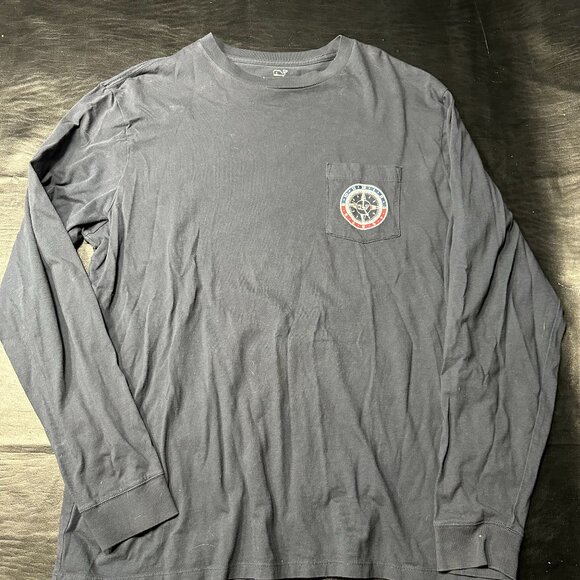 Vineyard Vines “Always a Good Time” Long Sleeve Pocket Tee - Picture 1 of 4